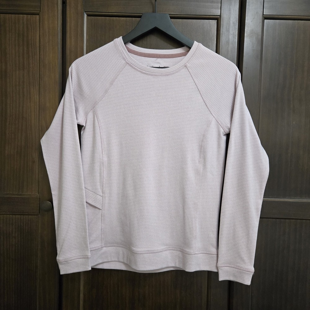 Avalanche Outdoor Supply Womens Pink Striped Crew Neck‎ Outer Gear Soft Cozy XS